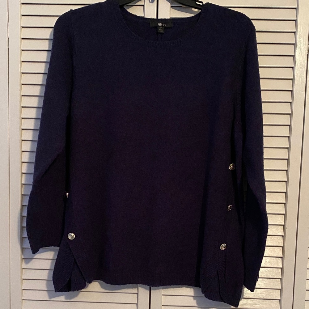 Ellos Navy Blue Crew Neck Sweater